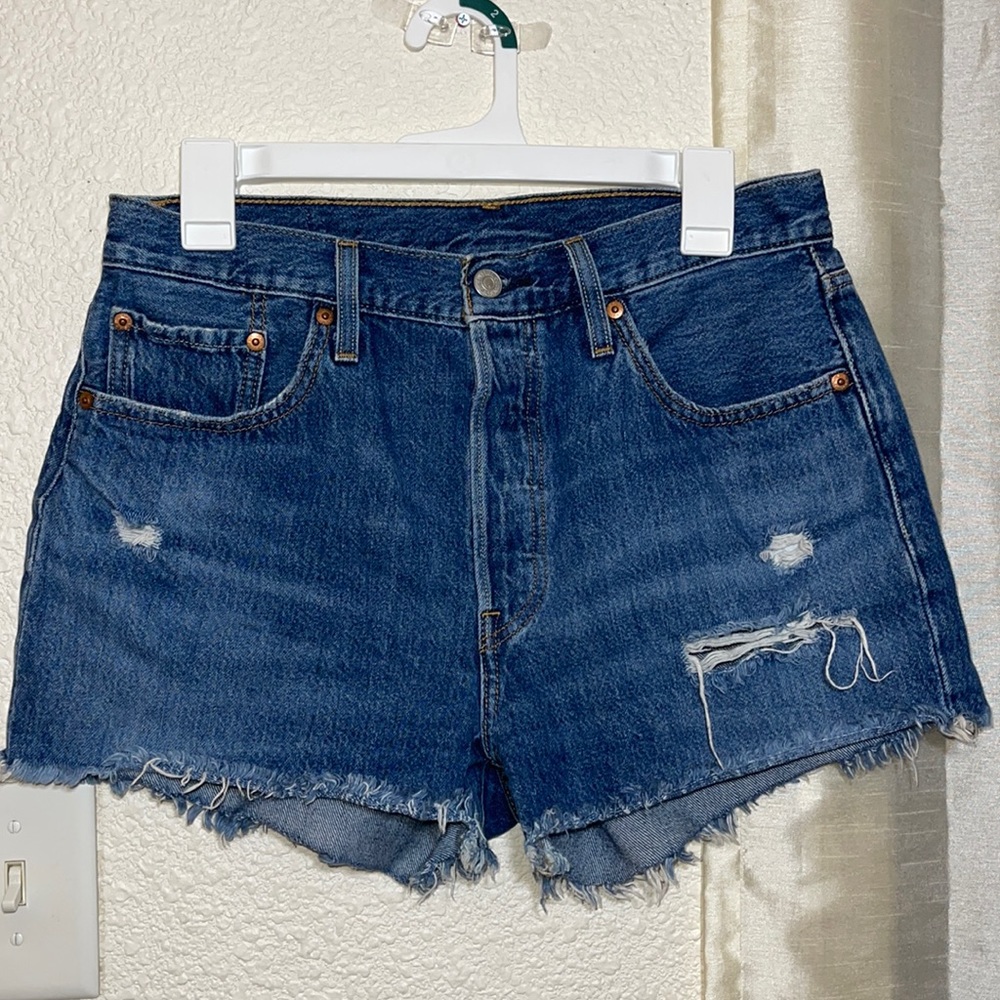LEVIS 501 JEANS HIGH RISE SHORTS SIZE 29